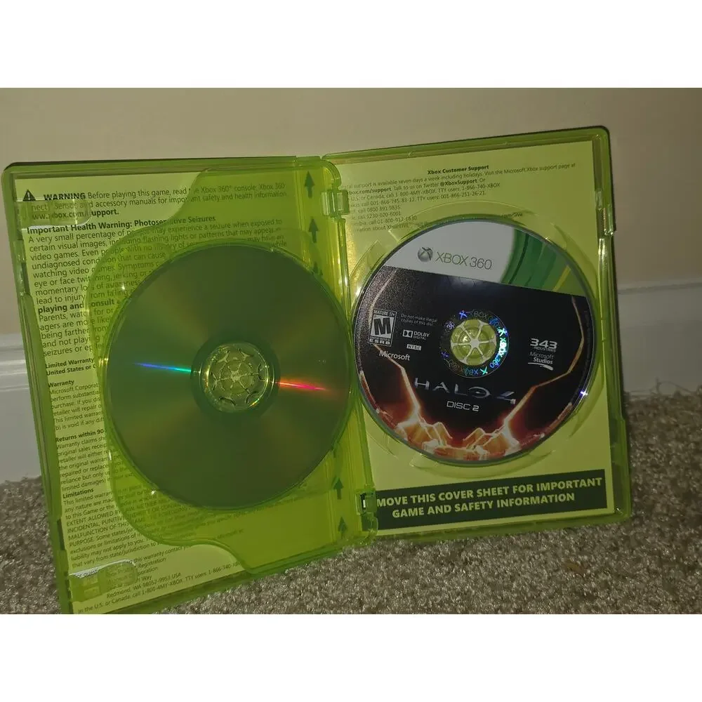 Halo 4 Xbox 360 Video Game Microsoft Shooter‎ 2012 2 Discs